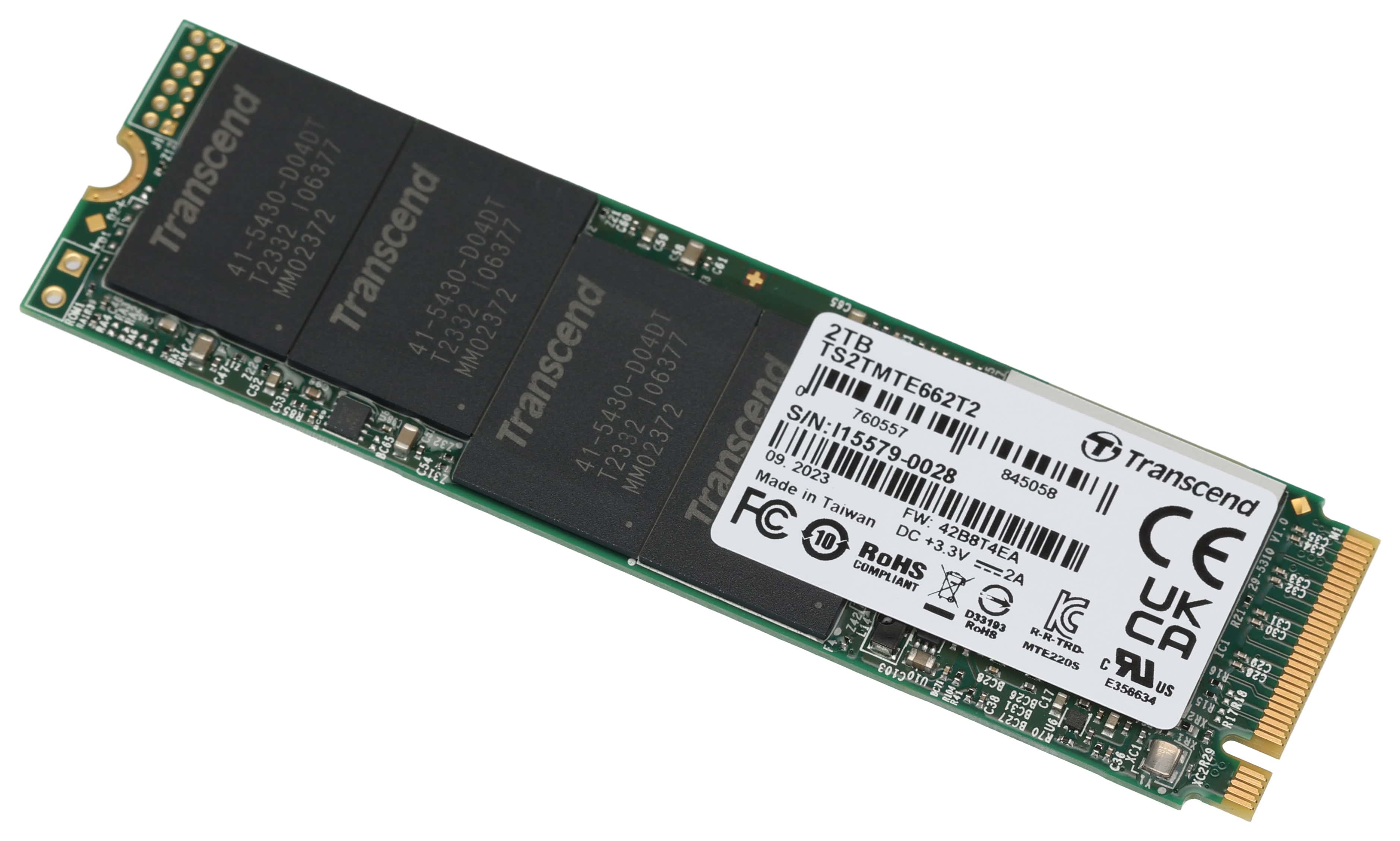 Transcend MTE662T2 - SSD - 2 TB - interní - M.2 2280 (dvoustranný) - PCIe 3.0 x4 (NVMe) (TS2TMTE662T2) thumbnail