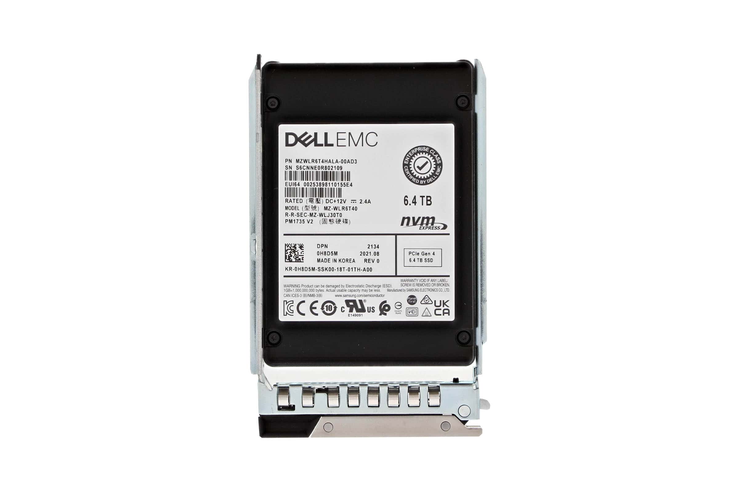 Dell 6.4TB NVMe U.2 SSD for (H8D5M-RFB) thumbnail