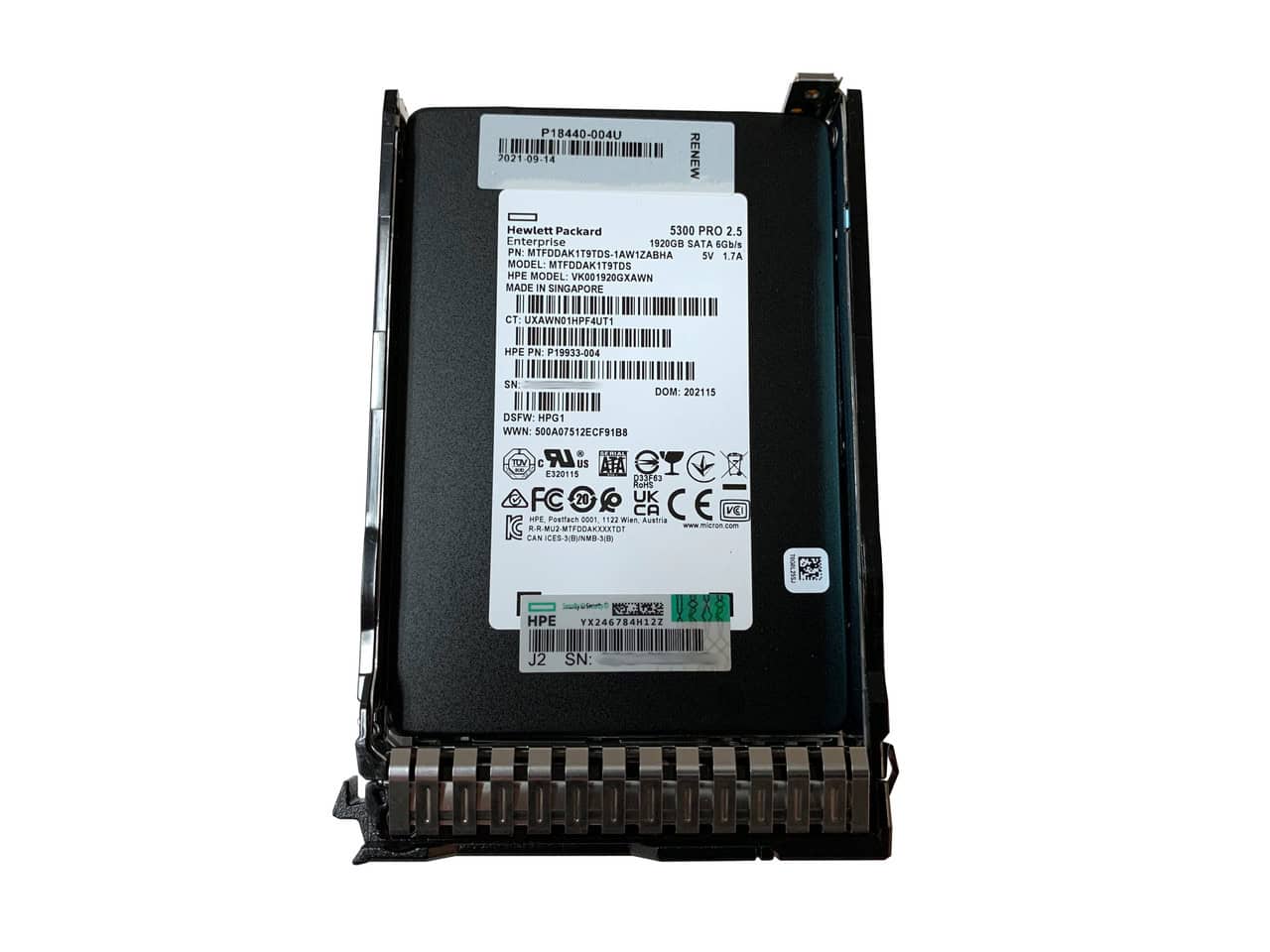 HP 1.92TB SATA RI SFF SC MV SSD (P18426-B21-RFB) thumbnail
