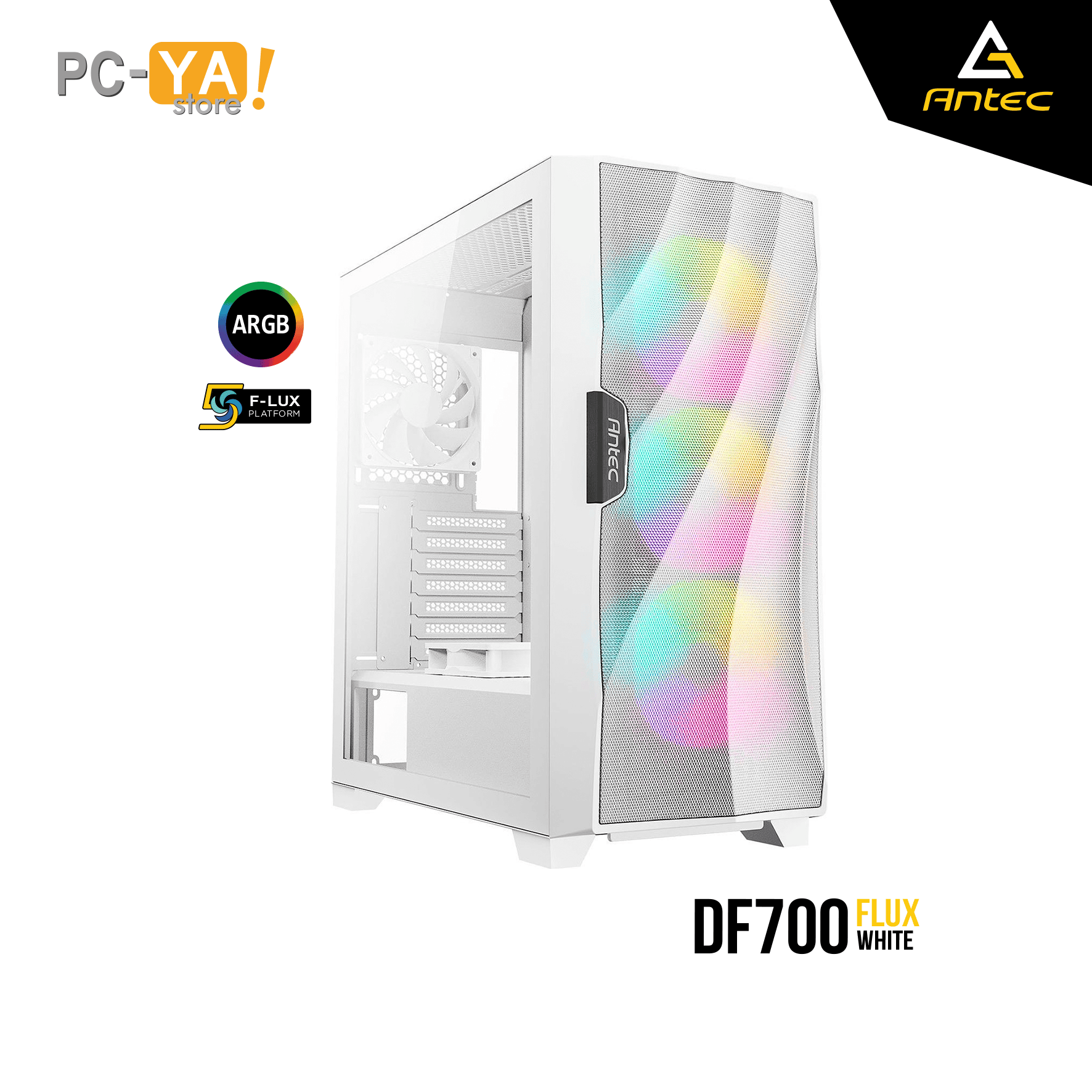 Antec Geh Gamer Dark Fleet DF700 FLUX Midi Tower White (0-761345-80074-7) thumbnail