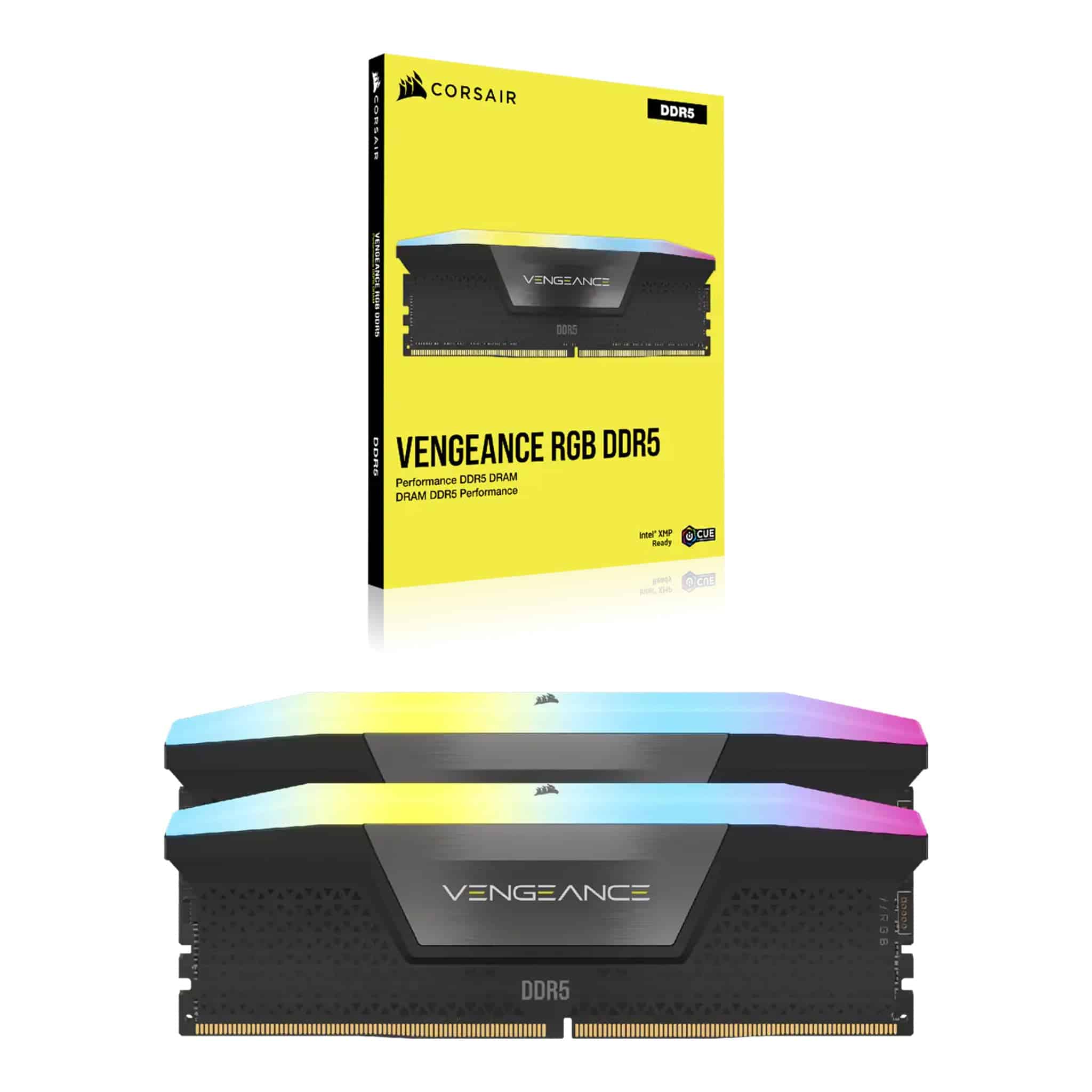 Corsair Vengeance RGB - DDR5 - Kit - 32 GB - 2 x 16 GB - DIMM 288-PIN - 6000 MHz (CMH32GX5M2B6000C40) thumbnail