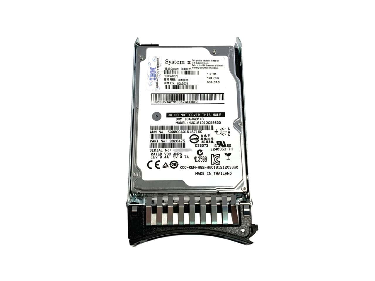 Lenovo HDD 1.2TB 10K 2.5inch SAS (00AD075) thumbnail