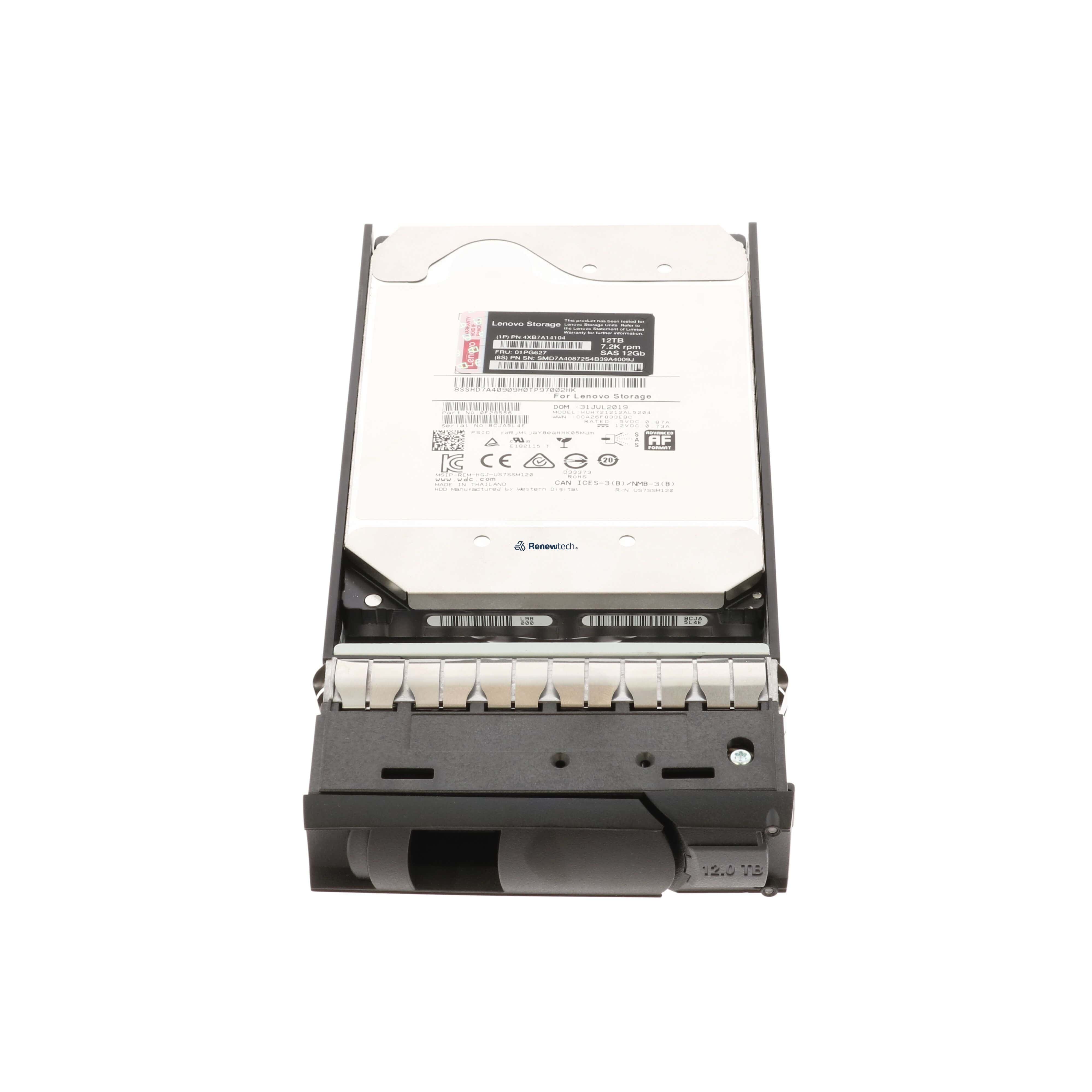 Lenovo ThinkSystem DE Series 12TB 7.2K 3.5in HDD 2U12 (01PG627) thumbnail