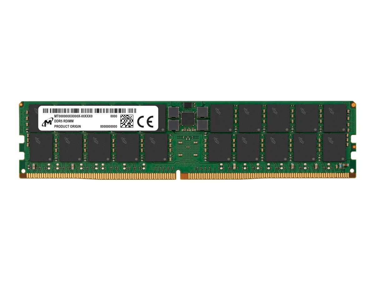 Micron RDIMM DDR5 96GB 2Rx4 5600MHz PC5-44800 ECC REGISTERED | MTC40F204WS1RC56BR (MTC40F204WS1RC56BR) thumbnail