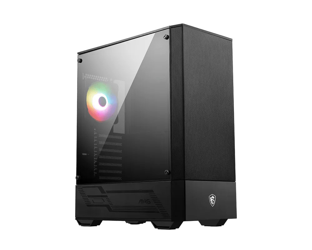 MSI ATX MAG FORGE 110R RGB MID-TOWER Case with GLASS PANEL (BLACK) (MAG FORGE 110R) thumbnail