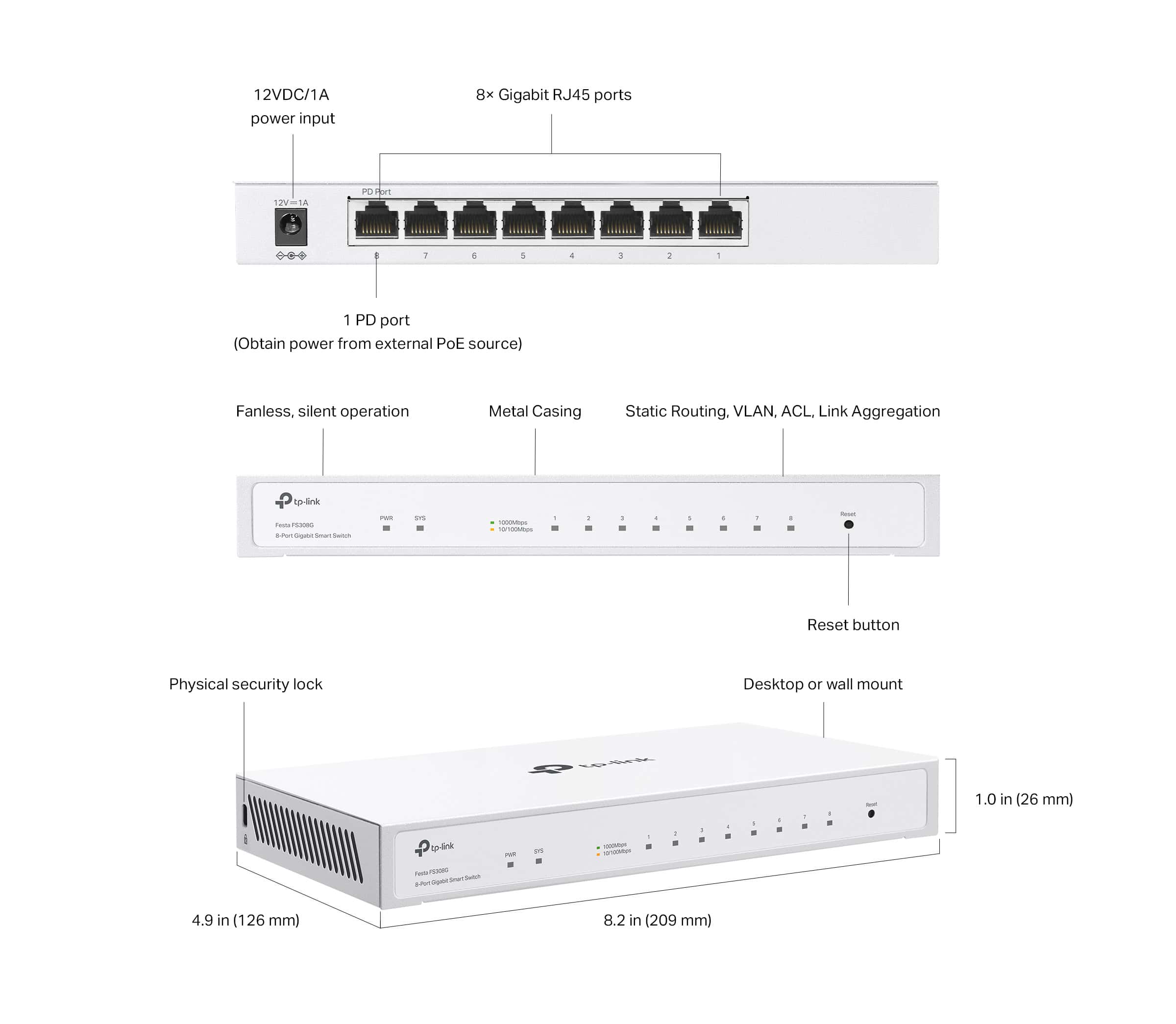 TP-Link Festa FS308G Smart Switch (FESTAFS308G) thumbnail