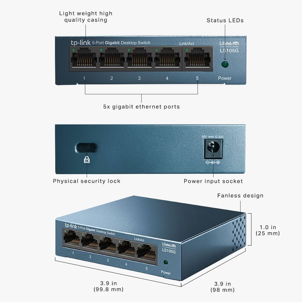 TP-Link LiteWave LS105G Switch 5-ports Gigabit (TL-LS105G) thumbnail
