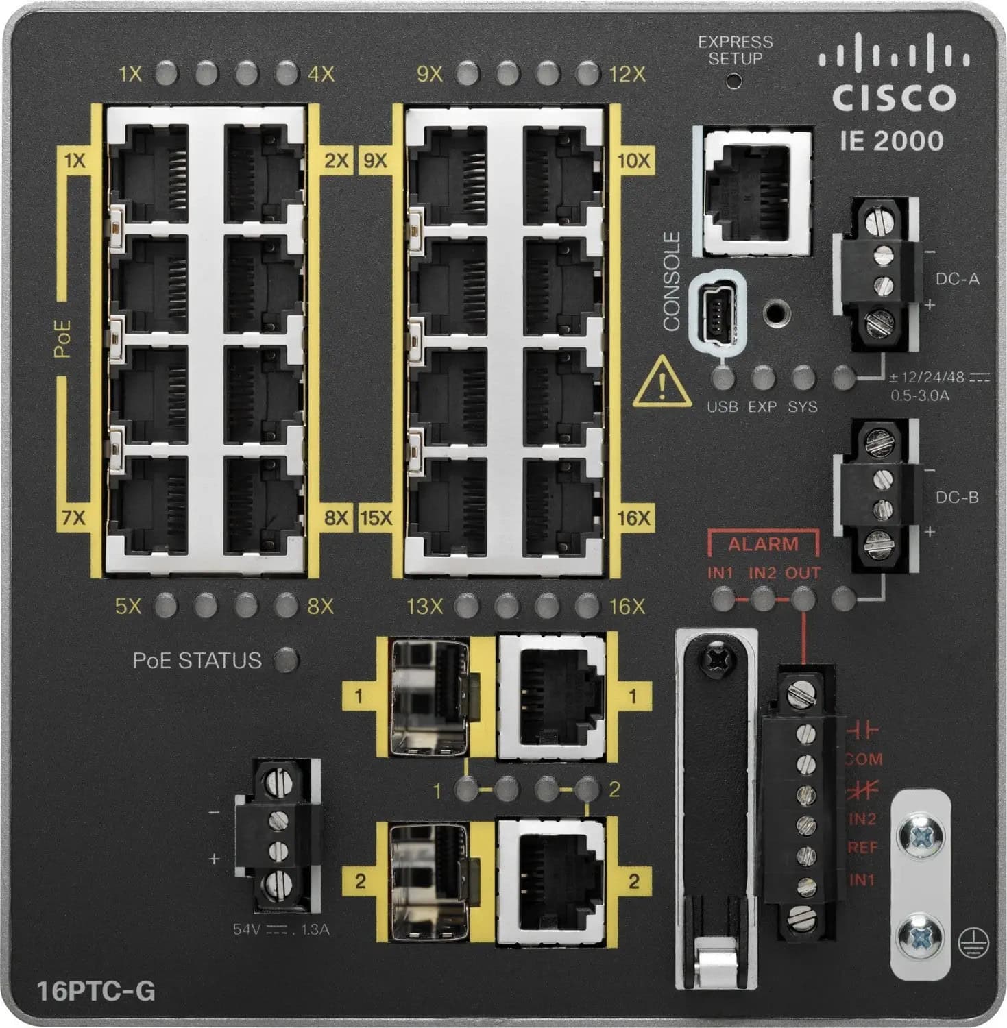 Cisco POE on LAN base w/1588 NAT+CC GE uplinks (IE-2000-16PTC-G-NX) thumbnail