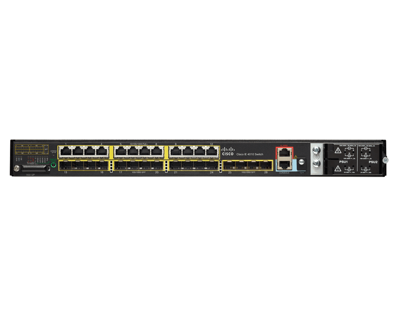Cisco IE4010 16x1G SFP 12x10/100/1000 LAN Base (IE-4010-16S12P=) thumbnail