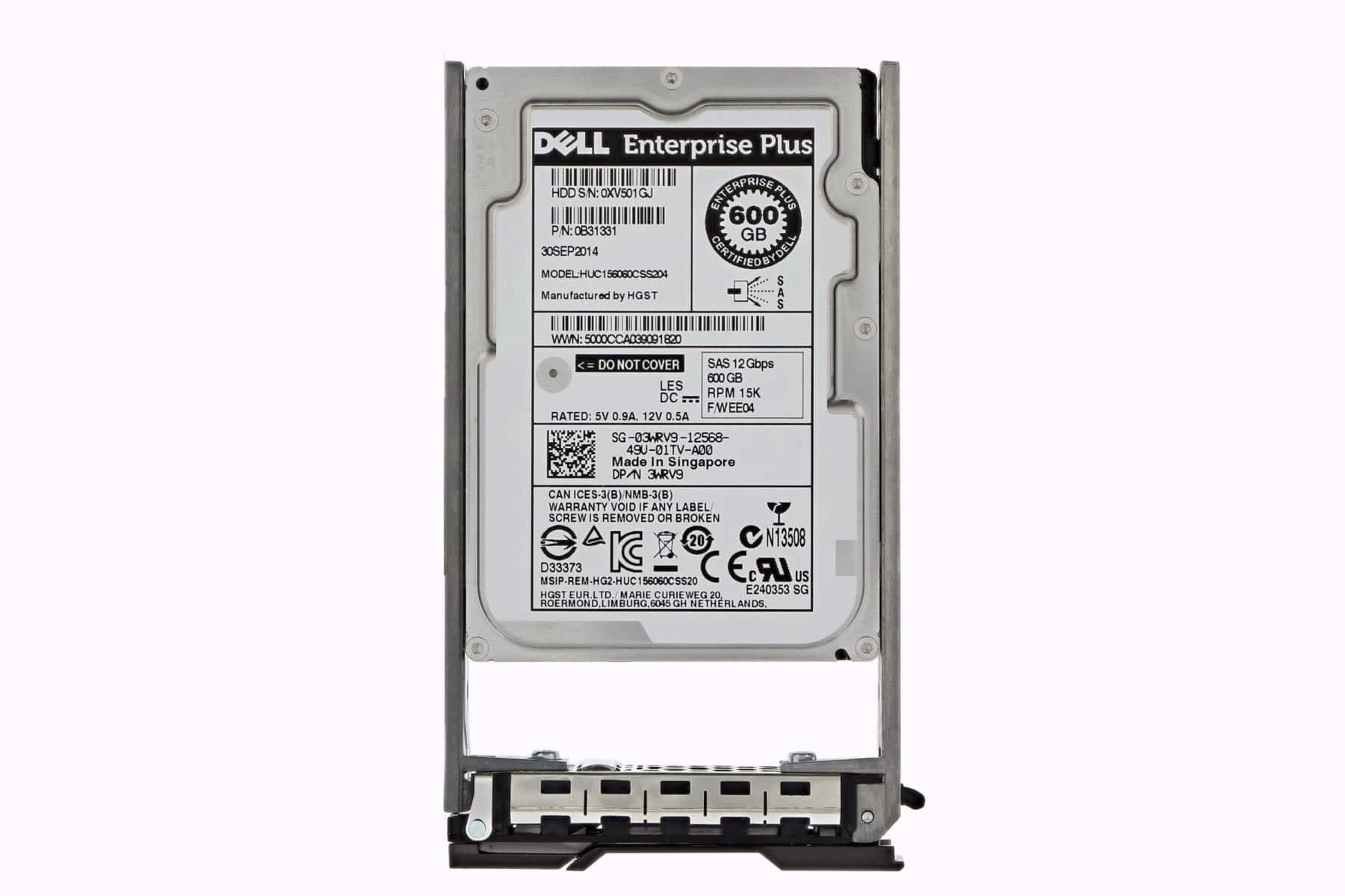 Dell HDD SAS 600GB 2.5 15K 12GB/S (3WRV9-COMPELLENT-RFB) thumbnail