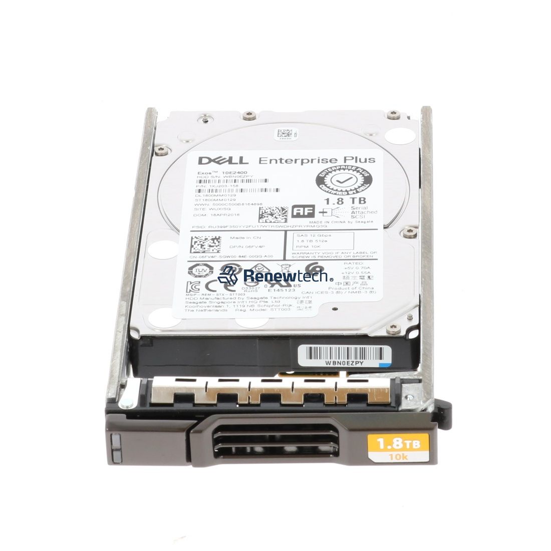 Dell 1.8TB 10K 12G 2.5INCH SAS HDD (6FV4P-RFB) thumbnail
