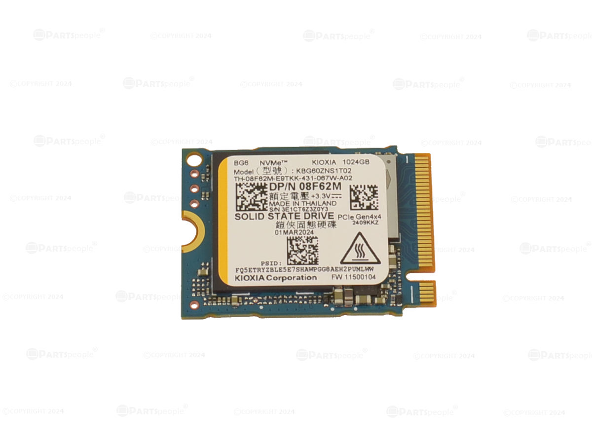 Dell 1TB SSD NVMe PCI-e M.2 Gen4 (8F62M-RFB) thumbnail