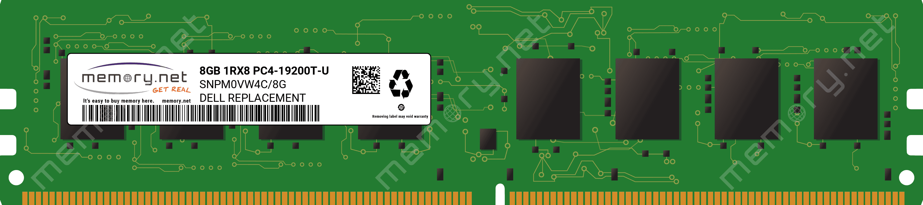 Dell 8GB 1Rx8 PC4-19200U (SNPM0VW4C/8G-OEM-RFB) thumbnail