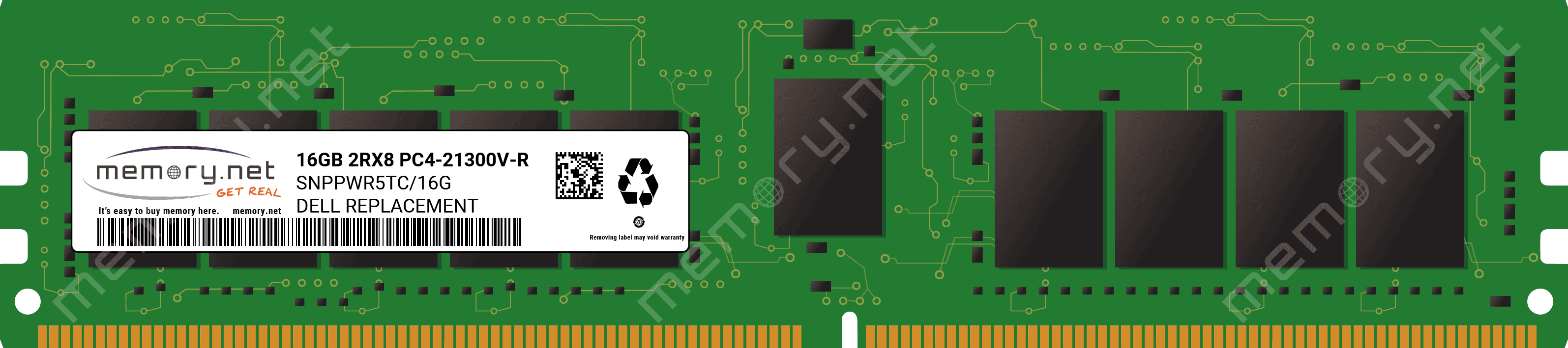 Dell 16GB 2Rx8 PC4-21300V (SNPPWR5TC-16G-RFB) thumbnail