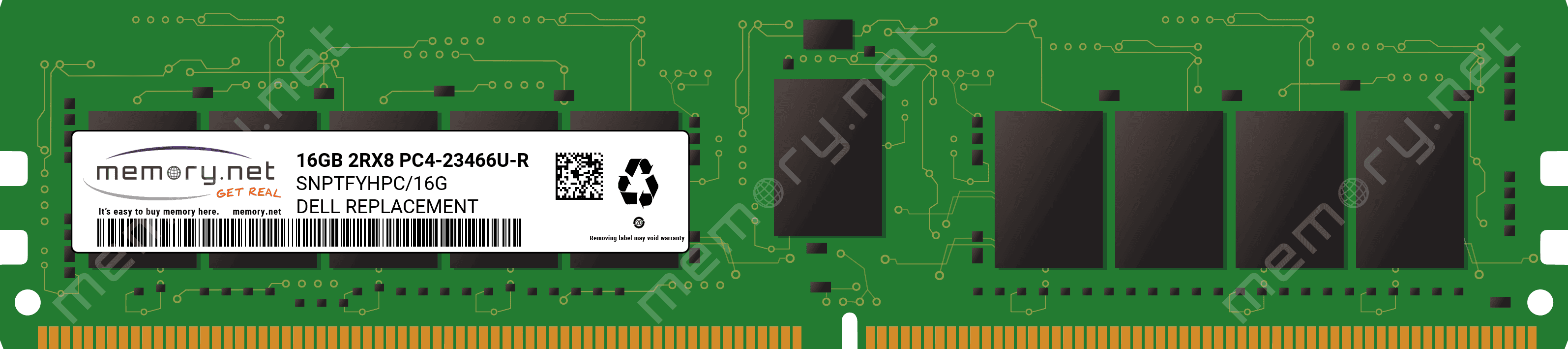 Dell 16GB 2Rx8 PC4-23400Y-R (SNPTFYHPC/16-OEM-RFB) thumbnail