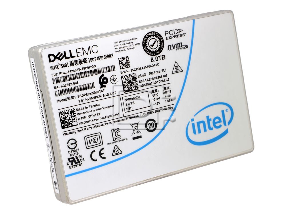 Dell 8TB SSD SFF NVMe PCI-e Gen3 (SSDPE2KX080T8-DELL-RFB) thumbnail