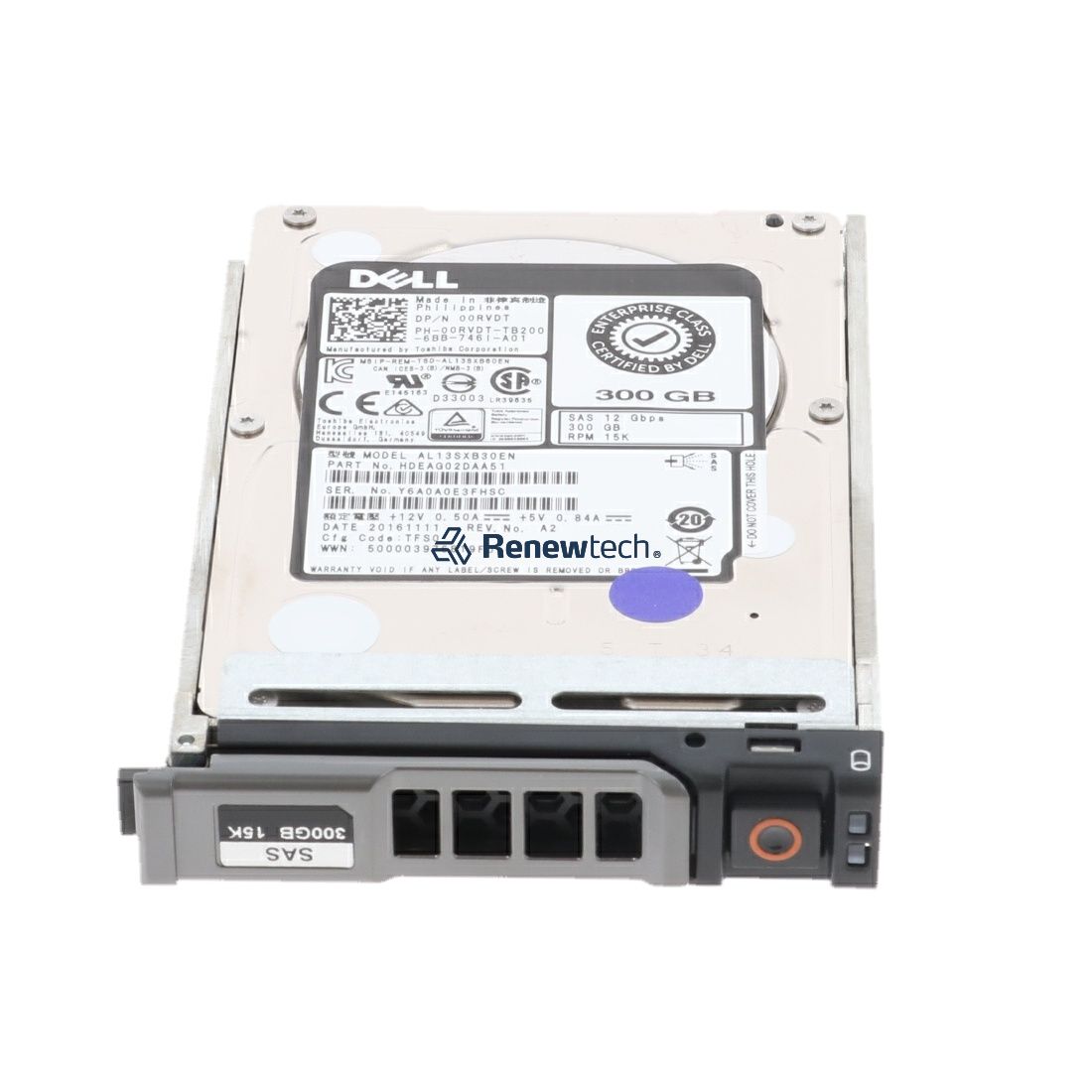 Dell 300GB 15K 2.5 SAS 12G X5D2X (X5D2X-RFB) thumbnail