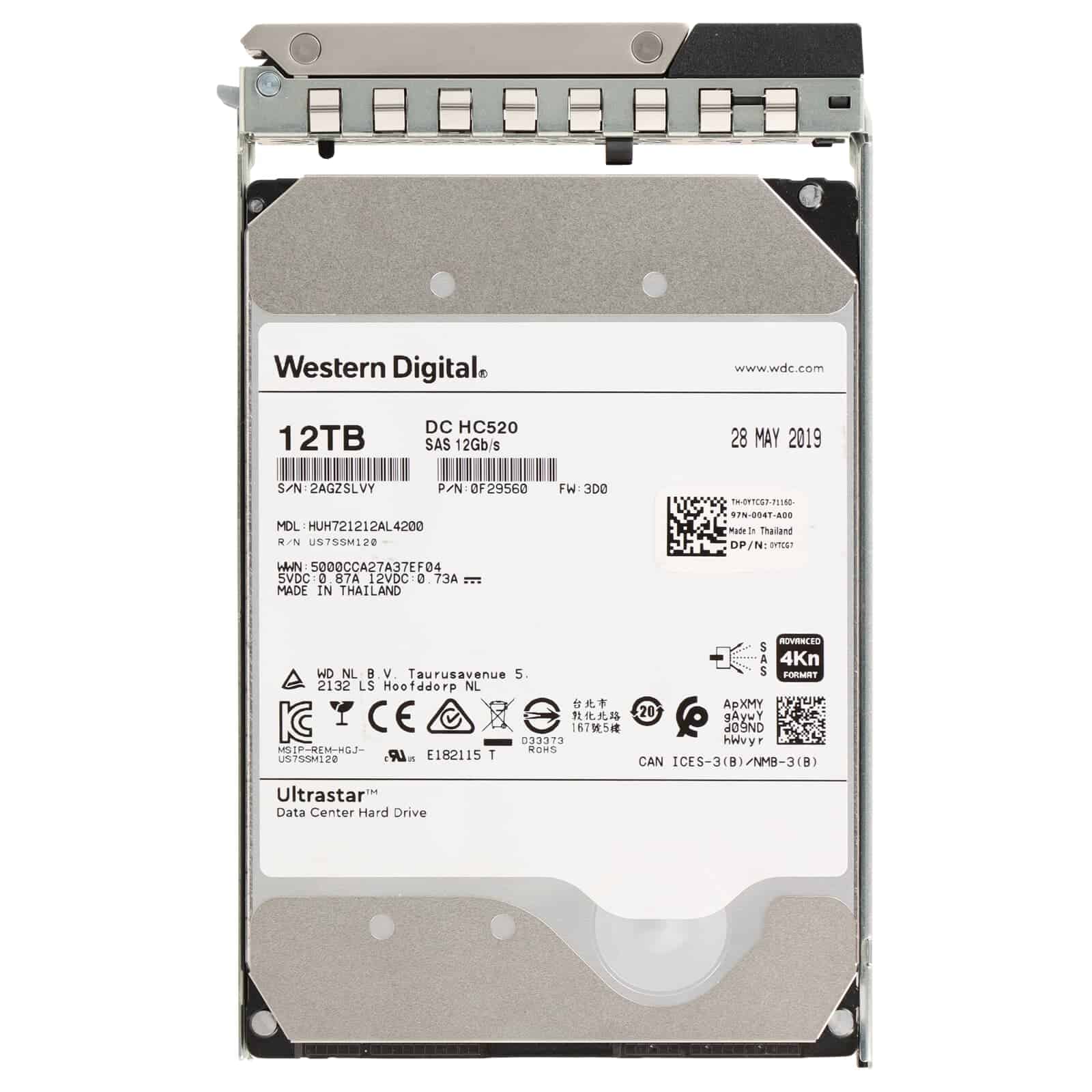 Dell 12TB 7.2K LFF SAS 12G HDD 4Kn (YTCG7-RFB) thumbnail