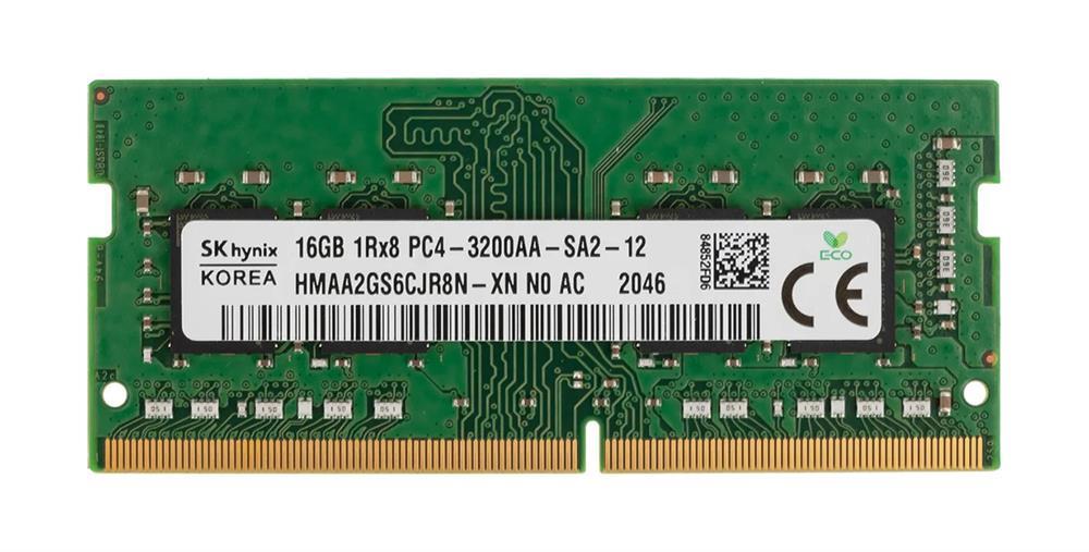 HYNIX 16GB DDR4 SODIMM 1RX8 CL22 PC4-25600 1.2V 260-PIN MODULE (HMAA2GS6CJR8N-XN) thumbnail