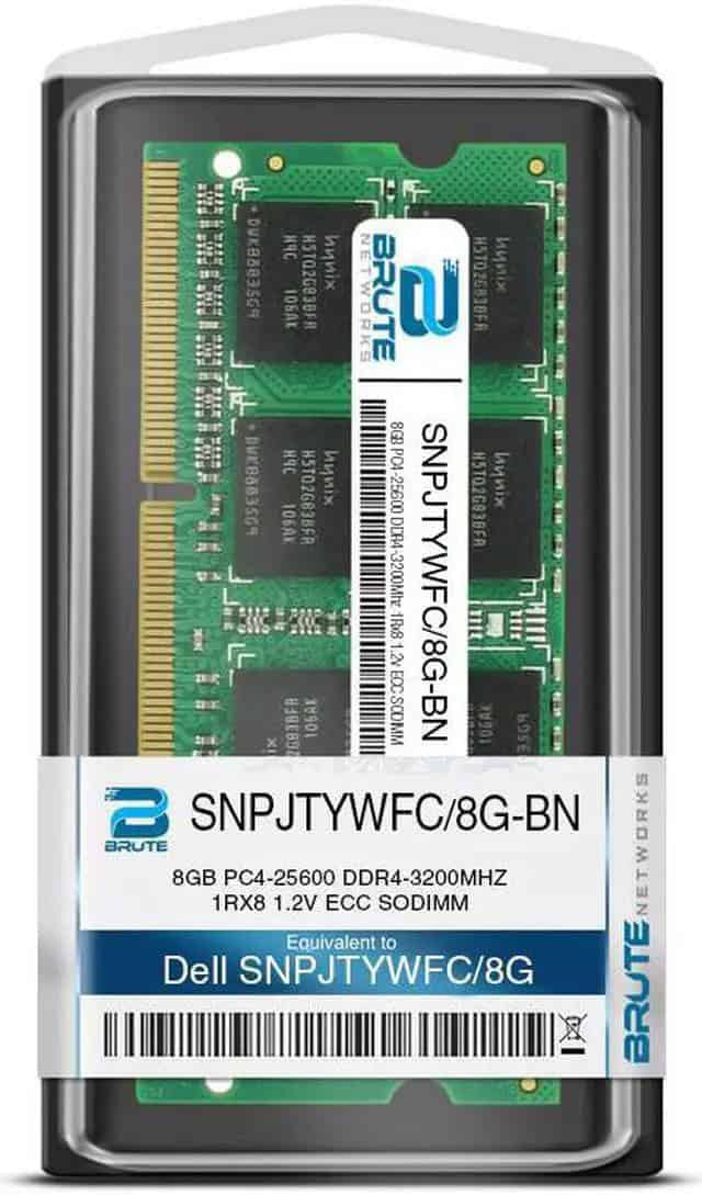 Dell SNPJTYWFC/8G 8GB Memory Module - DDR4 SDRAM - 3200 MHz - 260 Pin - PC4-25600 - Registered ECC - 1RX8 - 1.2 Volts (SNPJTYWFC/8G) thumbnail