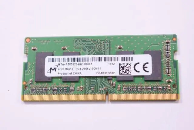 Micron MTA4ATF51264HZ-2G6E1 4GB Memory Module - DDR4 - 2666 MHz - 260 Pin - SODIMM - 1.2 Volts (MTA4ATF51264HZ-2G6E1) thumbnail