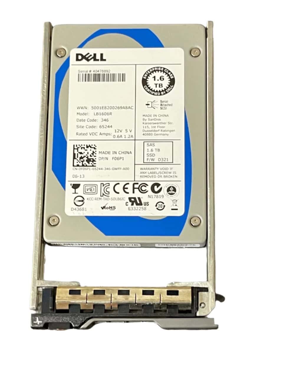 Dell 1.6TB 6G 2.5INCH MU SATA SSD (2CC4N-RFB) thumbnail