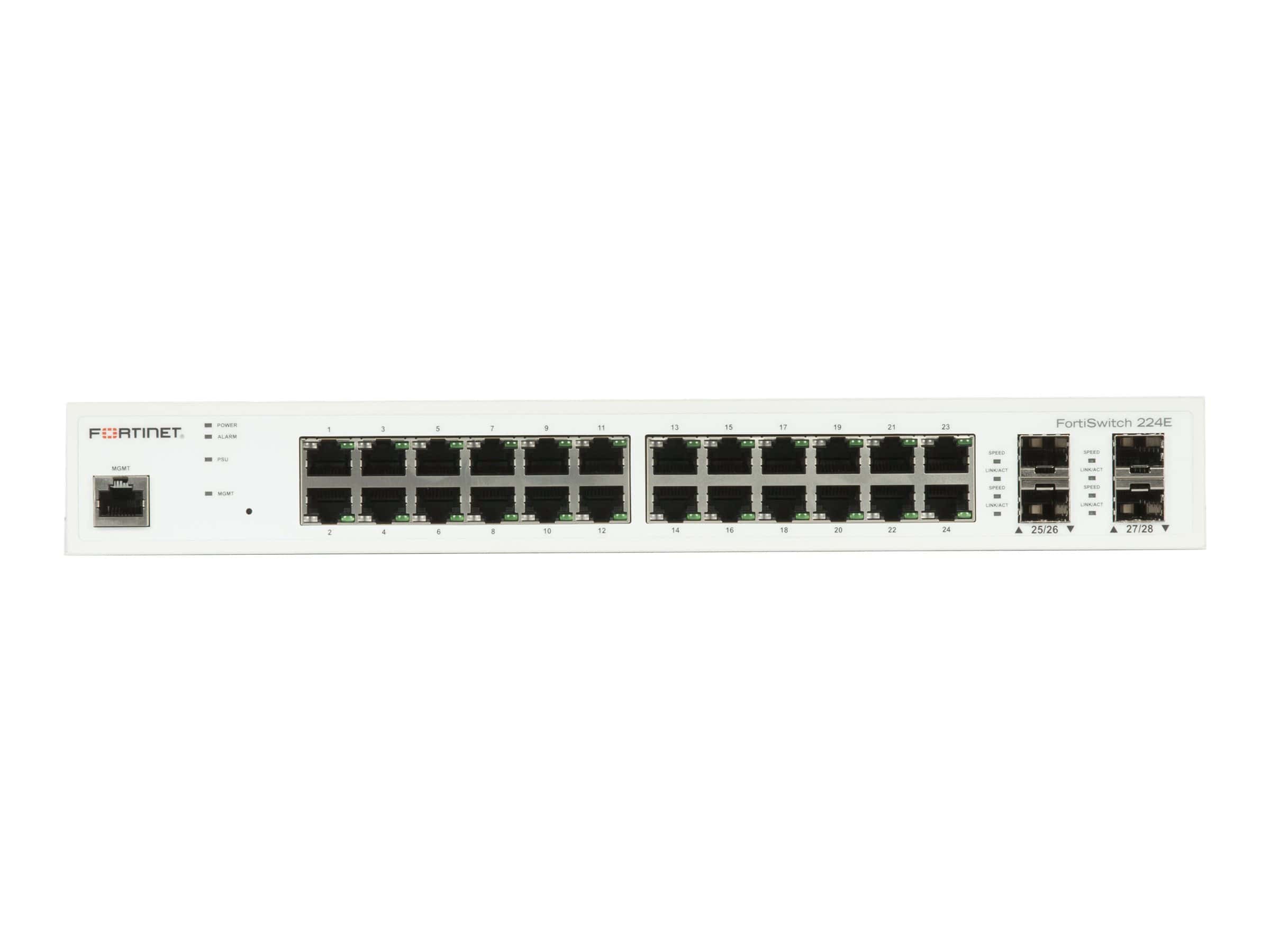 Fortinet Layer 2/3 FortiGate switch controller compatible switch with 24 x GE RJ45 ports, 4 x GE SFP (FS-224E) thumbnail
