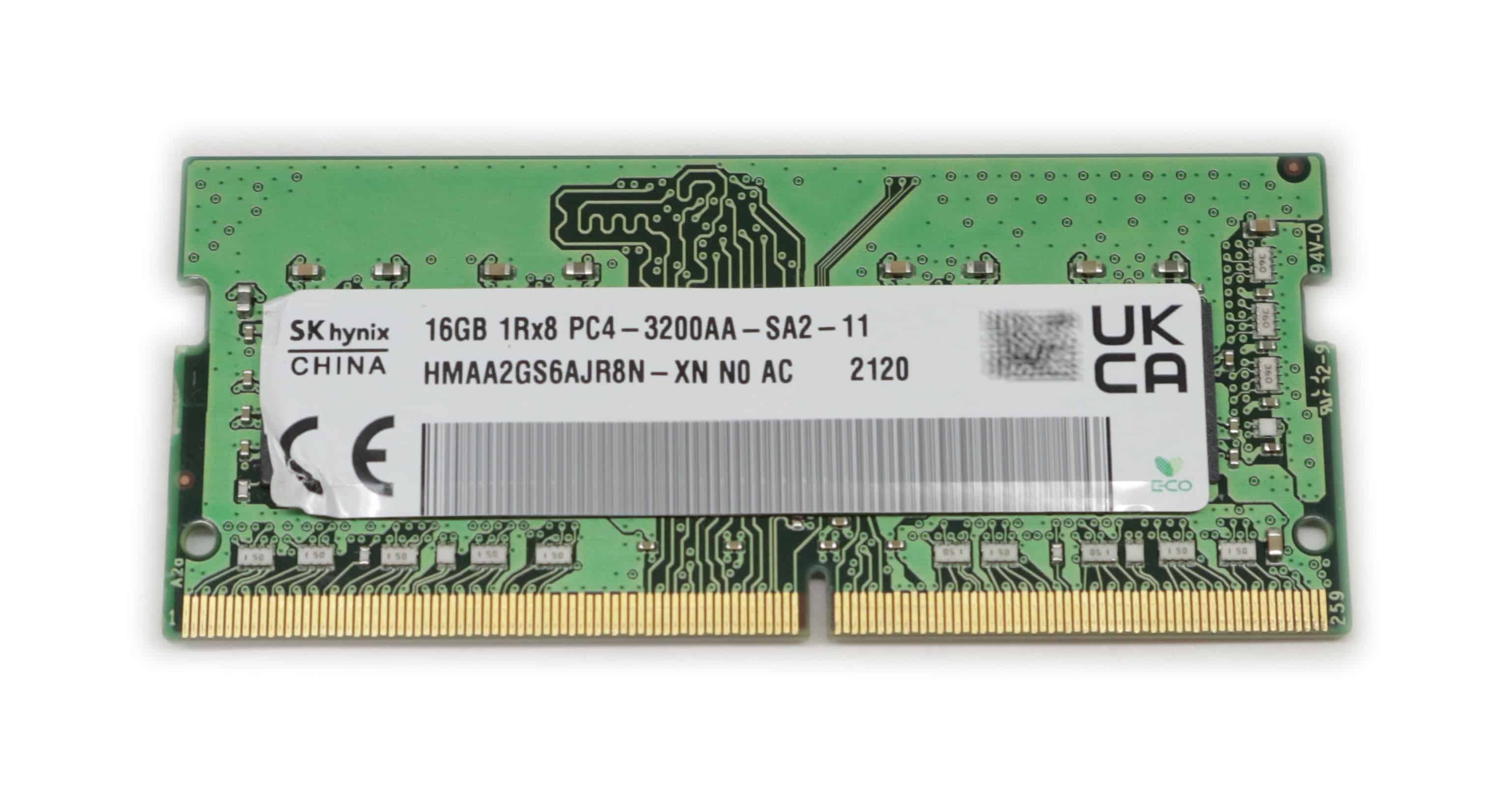 Hynix HMAA2GS6AJR8N-XN Memory Module - 16 GB - DDR4 - 1RX8 - 3200 MHz - 1.2 Volts - 260-pin - SODIMM (HMAA2GS6AJR8N-XN) thumbnail