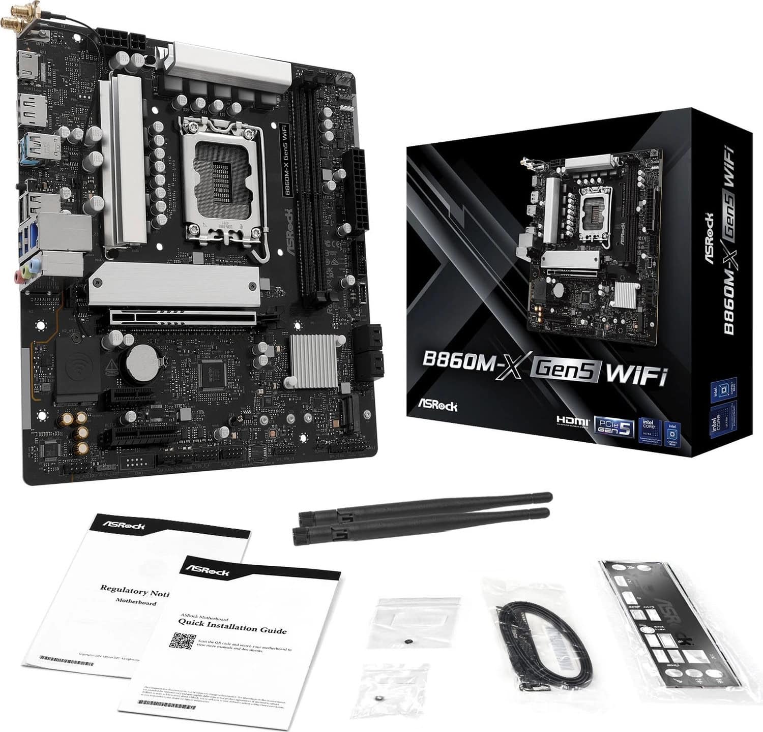 ASRock B860M-X Gen5 WiFi Mainboard (90-MXBSF0-A0UAYZ) thumbnail