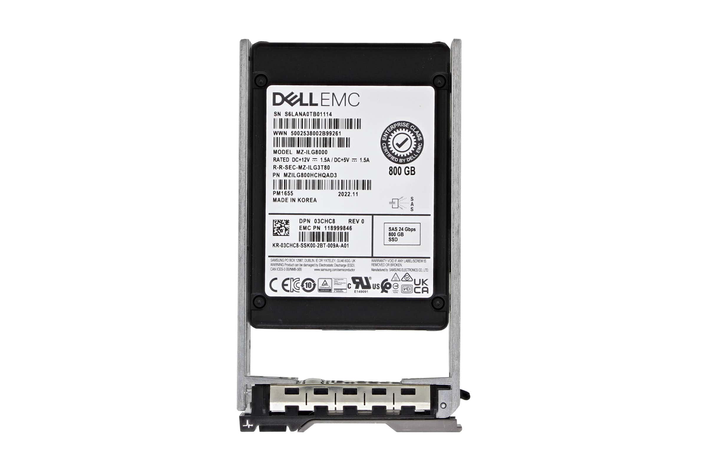Dell 800GB SSD 2.5 SAS 24GB MIX (3CHC8-RFB) thumbnail