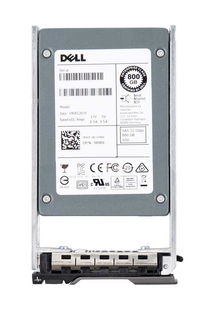Dell SSD 800GB SAS12 2,5 Inch (989R8-RFB) thumbnail
