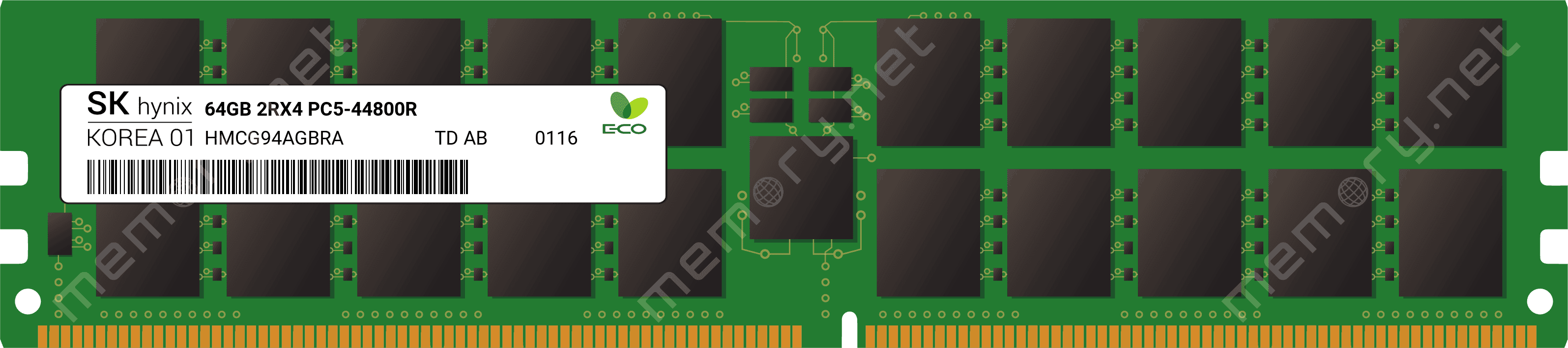 Dell SK Hynix HMCG94AGBRA177N 64 GB Memory Module - DDR5 SDRAM - 5600 MHz - RDIMM - 2 Rx 4 - PC5-44800 (HMCG94AGBRA177N) thumbnail