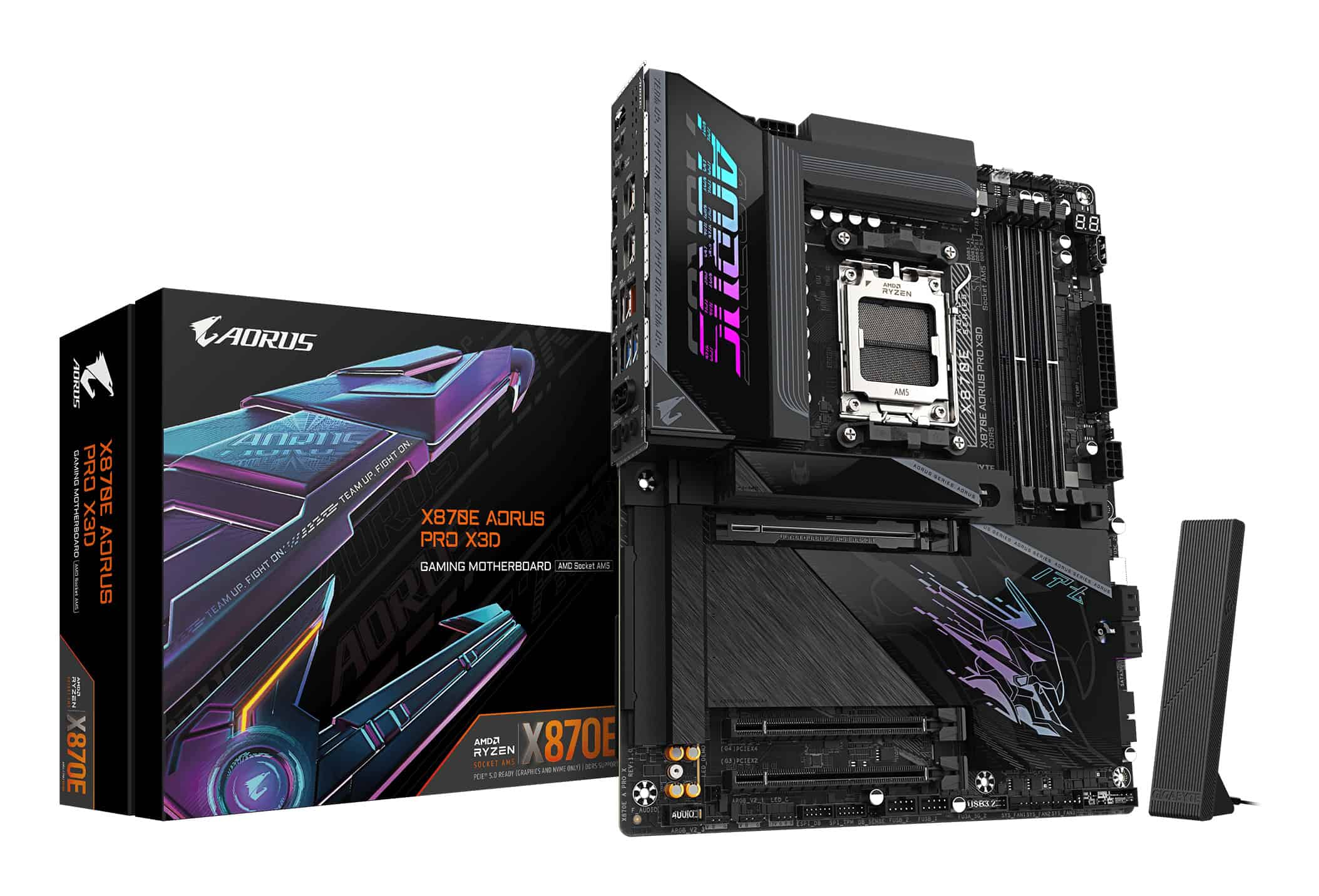 GIGABYTE X870E AORUS PRO X3D AMD X870E Socket AM5 ATX (X870E A PRO X) thumbnail