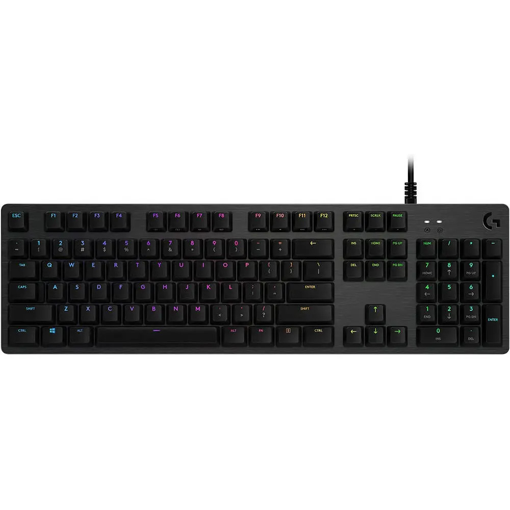 LOGITECH G512 Carbon RGB Mechanical Gaming Keyboard - GX Blue Clicky - CARBON - US INTL (US) (920-008946) thumbnail