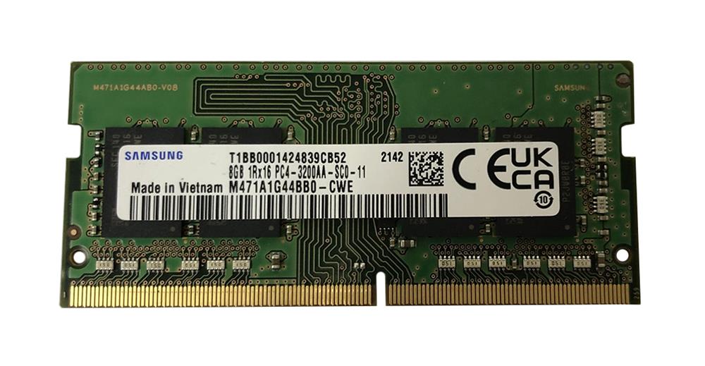 Samsung M471A1G44BB0-CWE 8GB Memory Module - SO-DIMM - DDR4 - 3200MHz - 1RX16 - 288-PIN (M471A1G44BB0-CWE) thumbnail