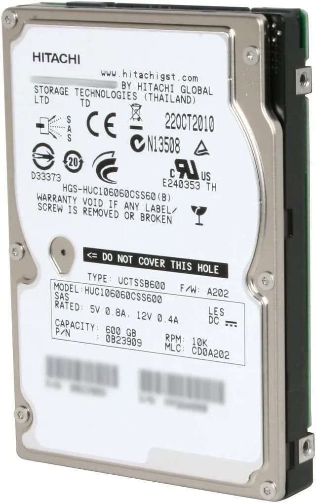 Hitachi HGST/Hitachi 2,5 600GB HUC106060CSS600/0B23909 SAS 10.000rpm 64MB Ultrastar C10K600 (0B23909-FR/NP) (0B23909-FR/NP) thumbnail