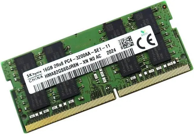 Hynix HMA82GS6DJR8N-XN 16GB Memory Module - SODIMM - DDR4 - 3200MHZ - CL22 - 2Rx8 - 260-Pin - 1.2 Volts (HMA82GS6DJR8N-XN) thumbnail