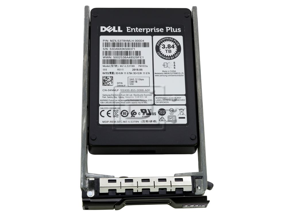 Dell 3.84TB SSD 2.5 SAS 12G (400-AJDZ-RFB) thumbnail