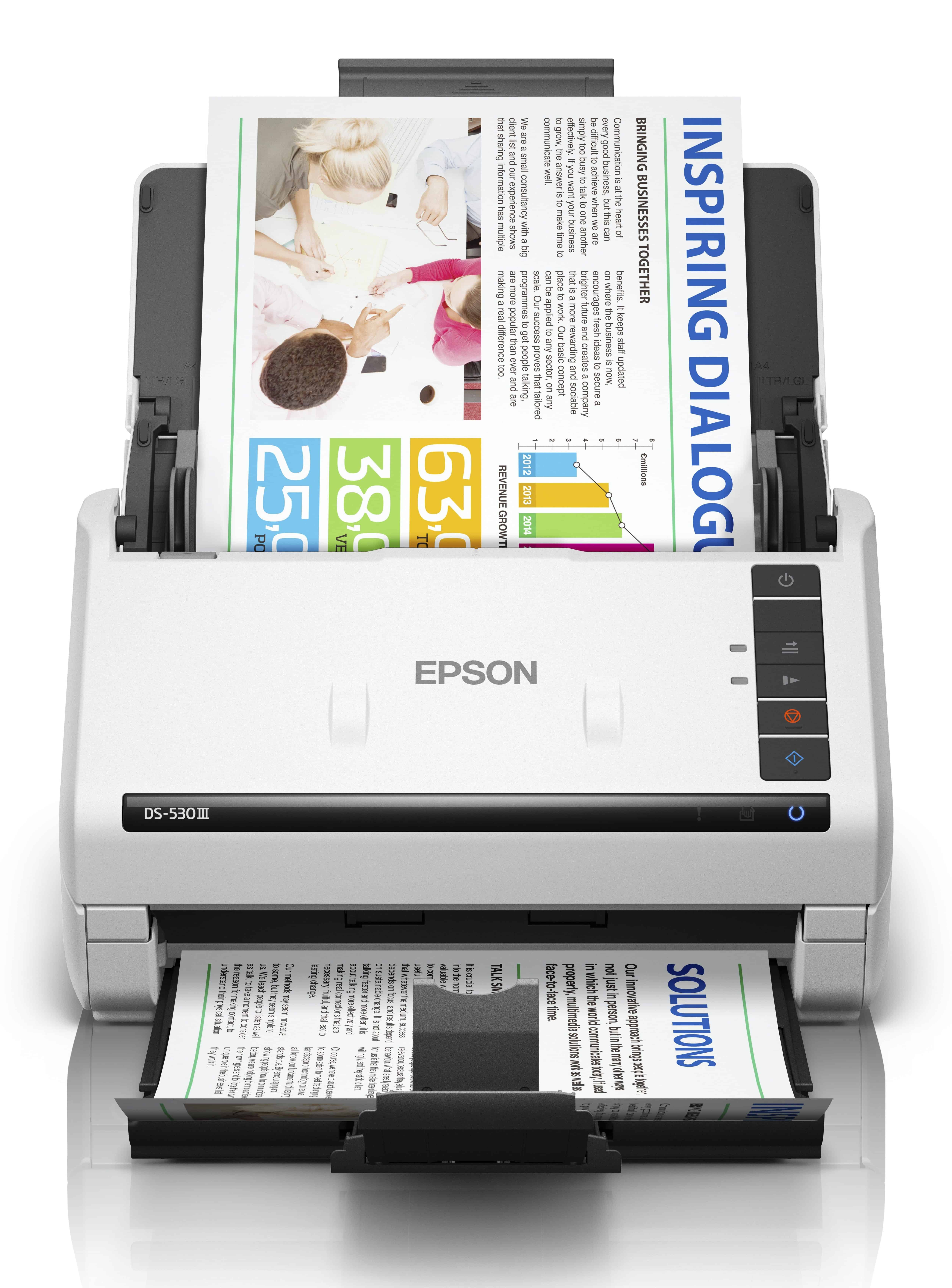 Epson WorkForce DS-530III Paginascanner 600 x 600 DPI A4 Wit (B11B286401) thumbnail