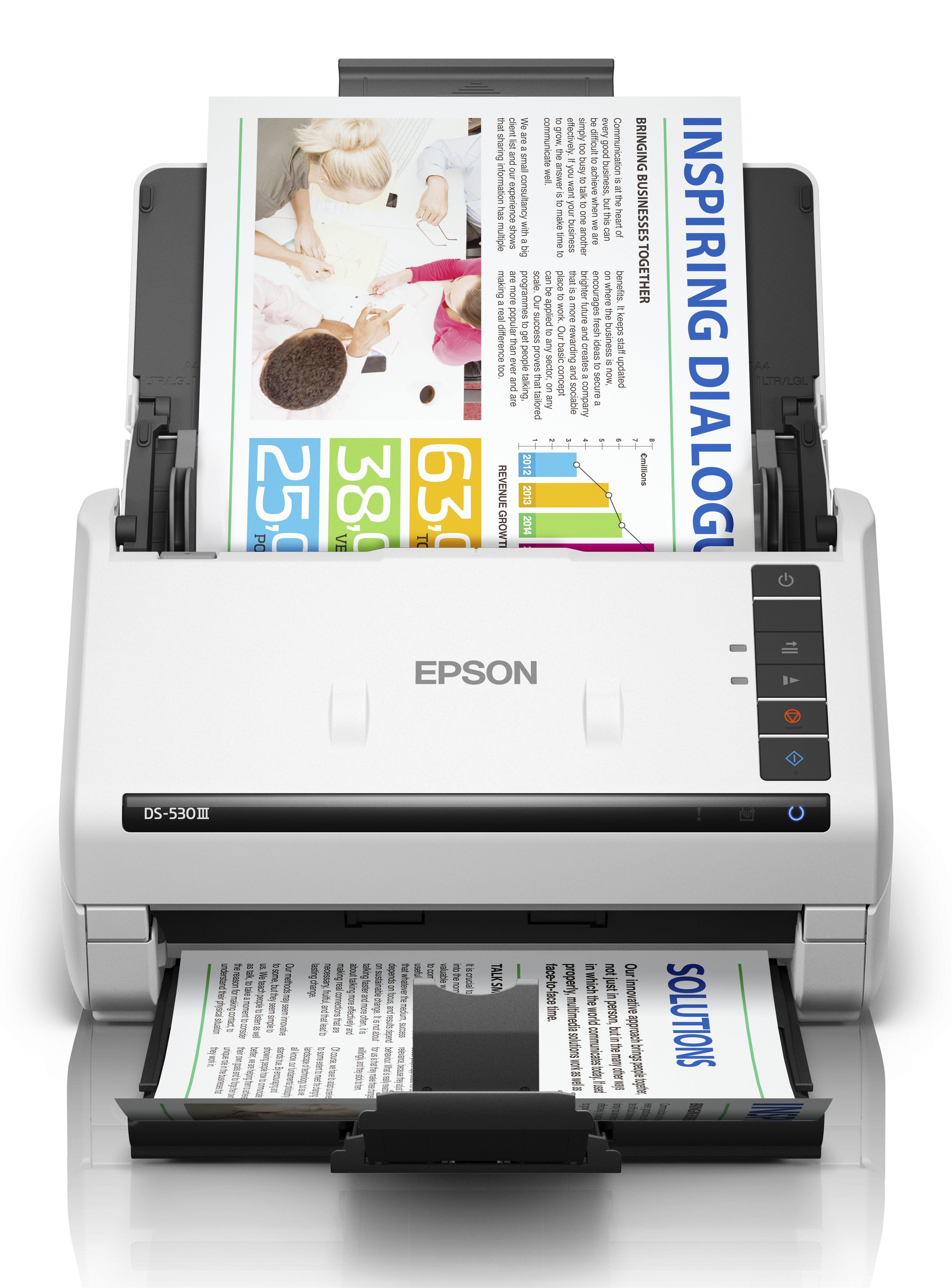 Epson WorkForce DS-530III Paginascanner 600 x 600 DPI A4 Wit (B11B288401) thumbnail