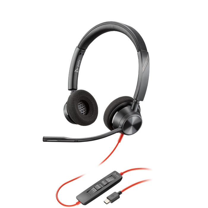 HP Poly Blackwire 3320 Kopfhörer Kabelgebunden Kopfband Büro/Callcenter USB Typ-C Schwarz (76J19AA) (76J19AA) thumbnail