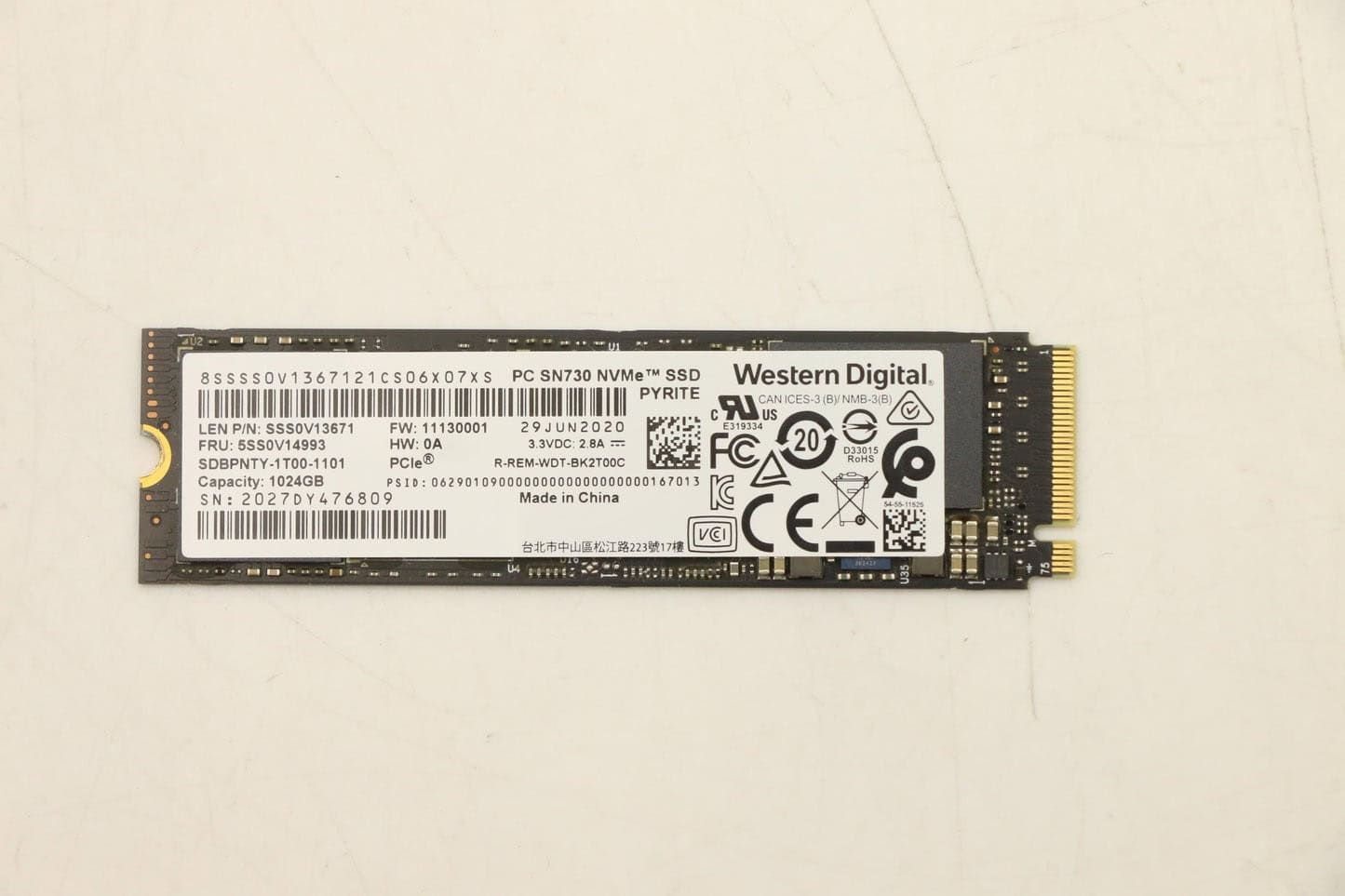 Lenovo SSD 1TB M.2 PCIe 2280 (01FR582) (01FR582) thumbnail