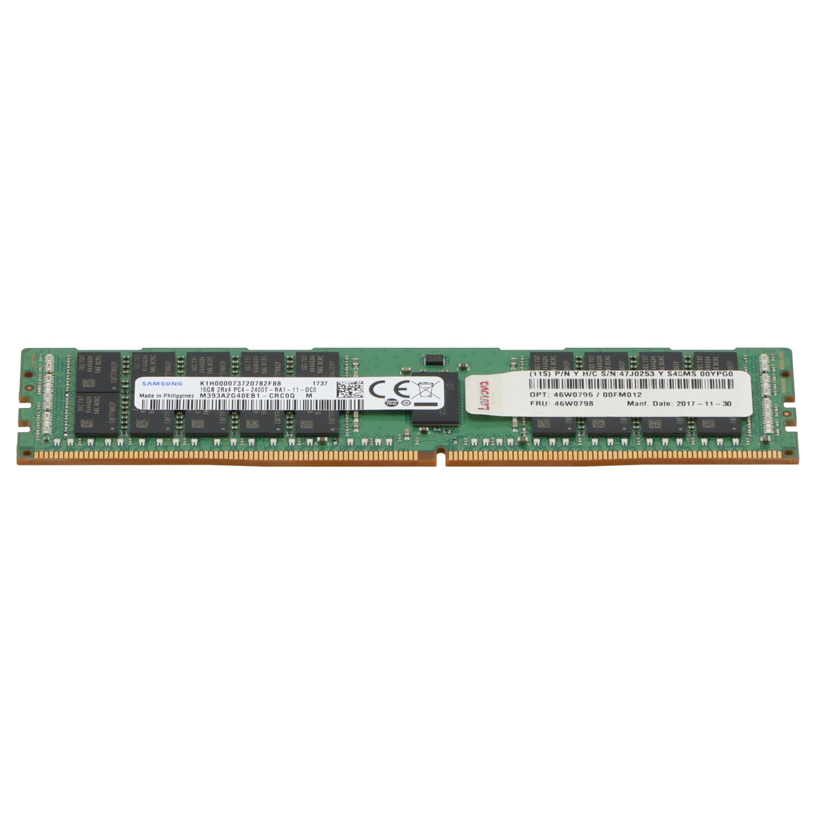 LENOVO 16GB (1*16GB) 2RX4 PC4-17000P-R DDR4-2133MHZ RDIMM (46W0796) thumbnail