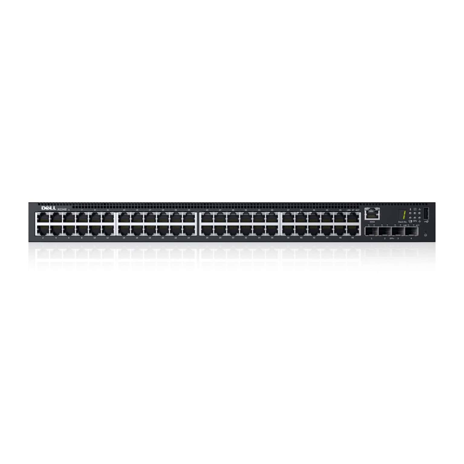 DELL N1548 Managed L3 Gigabit Ethernet (10/100/1000) 1U Zwart (210-AEVZ) thumbnail