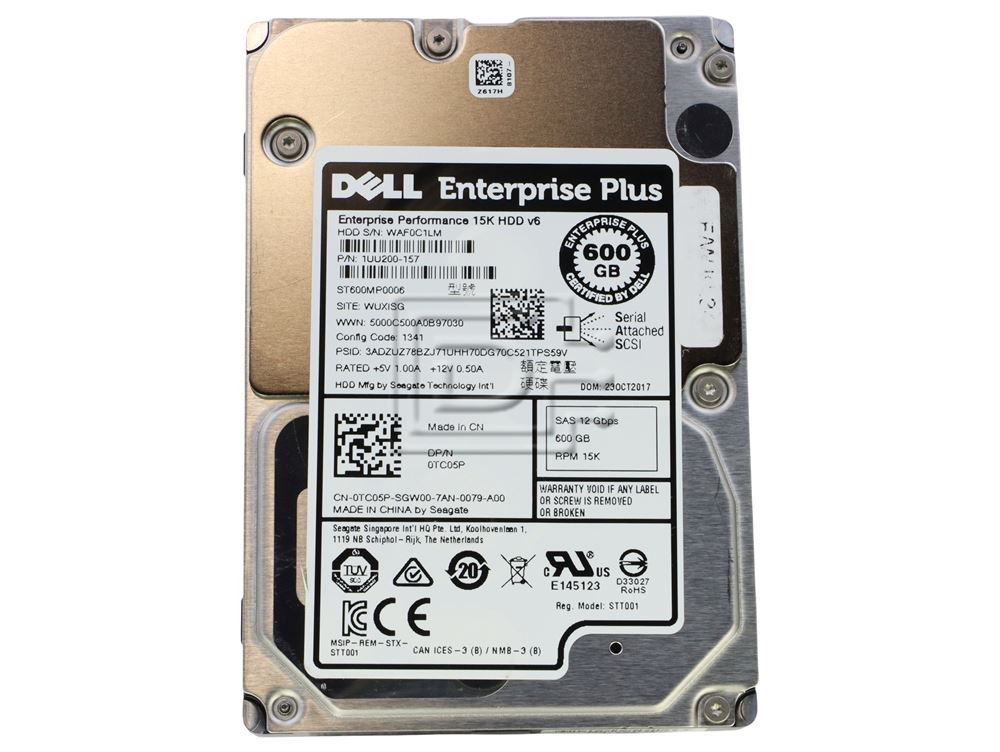 Dell 600GB 15K 12G 2.5INCH SAS HDD (TC05P-RFB) thumbnail