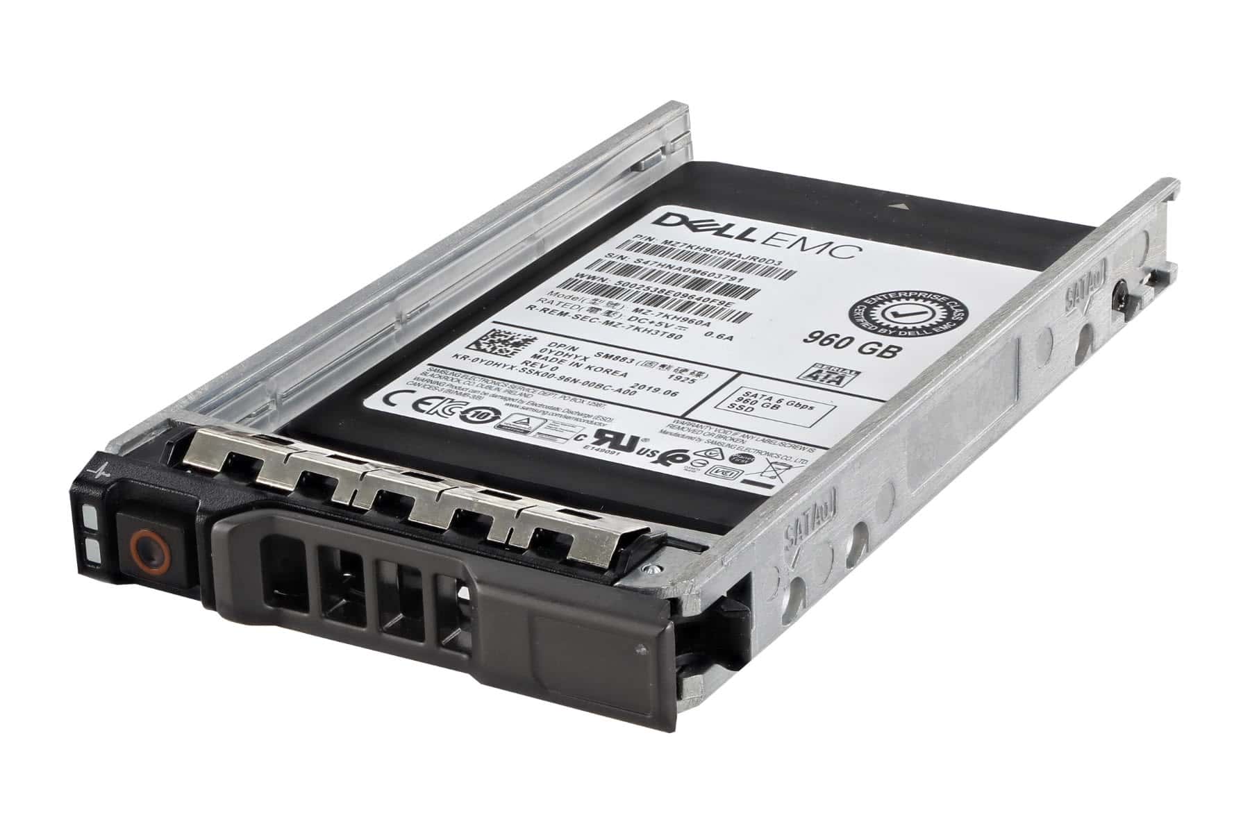 Dell 960GB SSD 2.5 NVMe PCI-e Gen4 RI KCD8XRUG960G (YNGYD) thumbnail