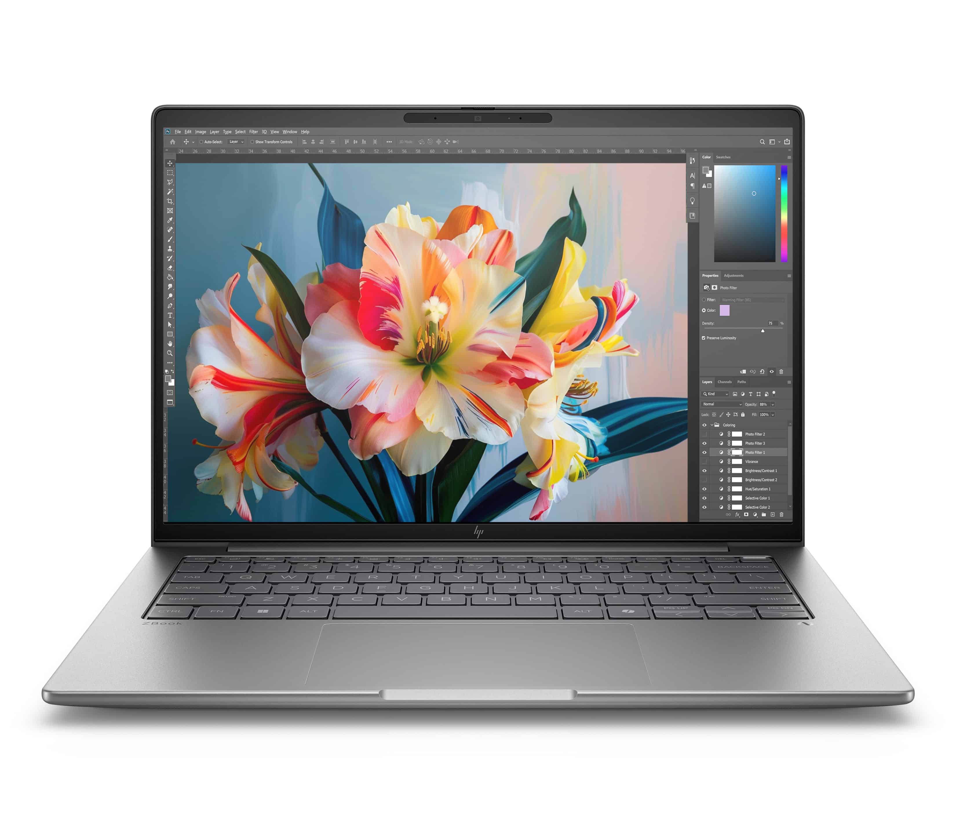 HP ZBook 8 G1i 14 U7-255H/24GB2/1TBM2/16WUXGA W11P/WLAN/BT/CAM/FPR/Nvidia RTX 500 Ada 4GB Intel Core Ultra 7 Mobiel werkstation 35,6 cm (14") Touchscreen WUXGA 24 GB DDR5-SDRAM 1 TB SSD Wi-Fi 7 (802.11be) Windows 11 Pro AI Workstation, AI PC Zilver (B72W8ET#ABB) thumbnail