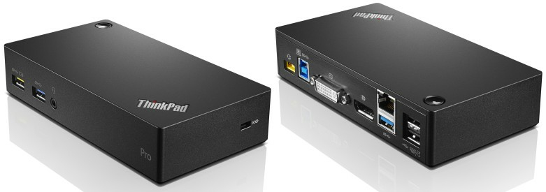 Lenovo ThinkPad USB 3.0 Pro Dock Bedraad USB 3.2 Gen 1 (3.1 Gen 1) Type-A Zwart (40A70045DE) thumbnail