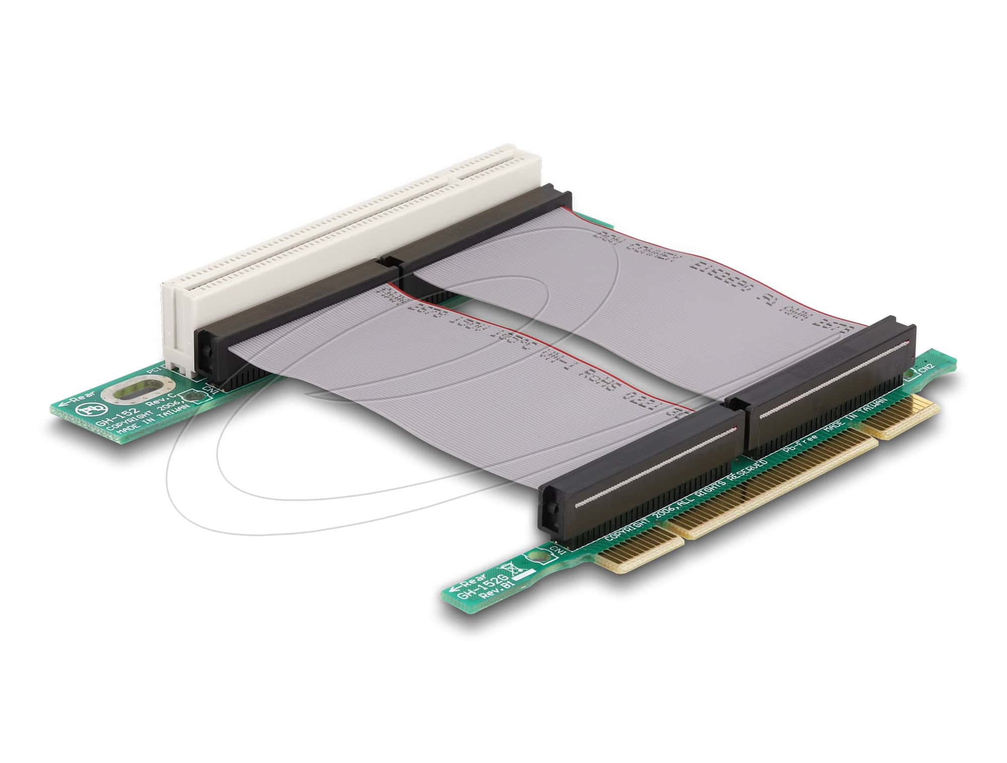 Delock Riser Karte PCI 32-Bit > PCI 32-Bit mit flexiblem Kabel 7 cm links gerichtet (41793) thumbnail