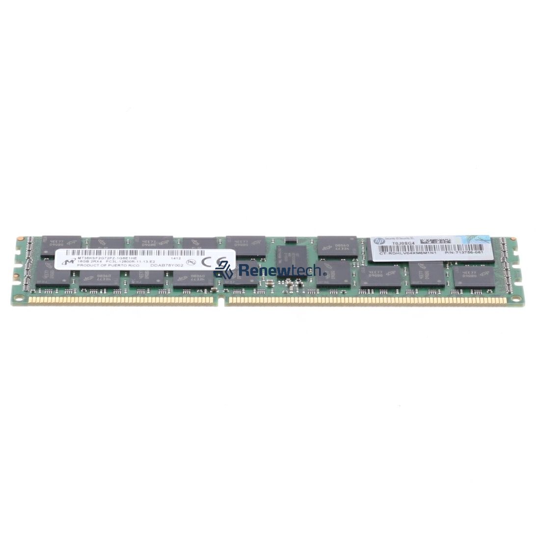KINGSTON 16GB (1*16GB) 2RX4 PC3L-12800R DDR3-1600MHZ RDIMM (713985-B21) thumbnail